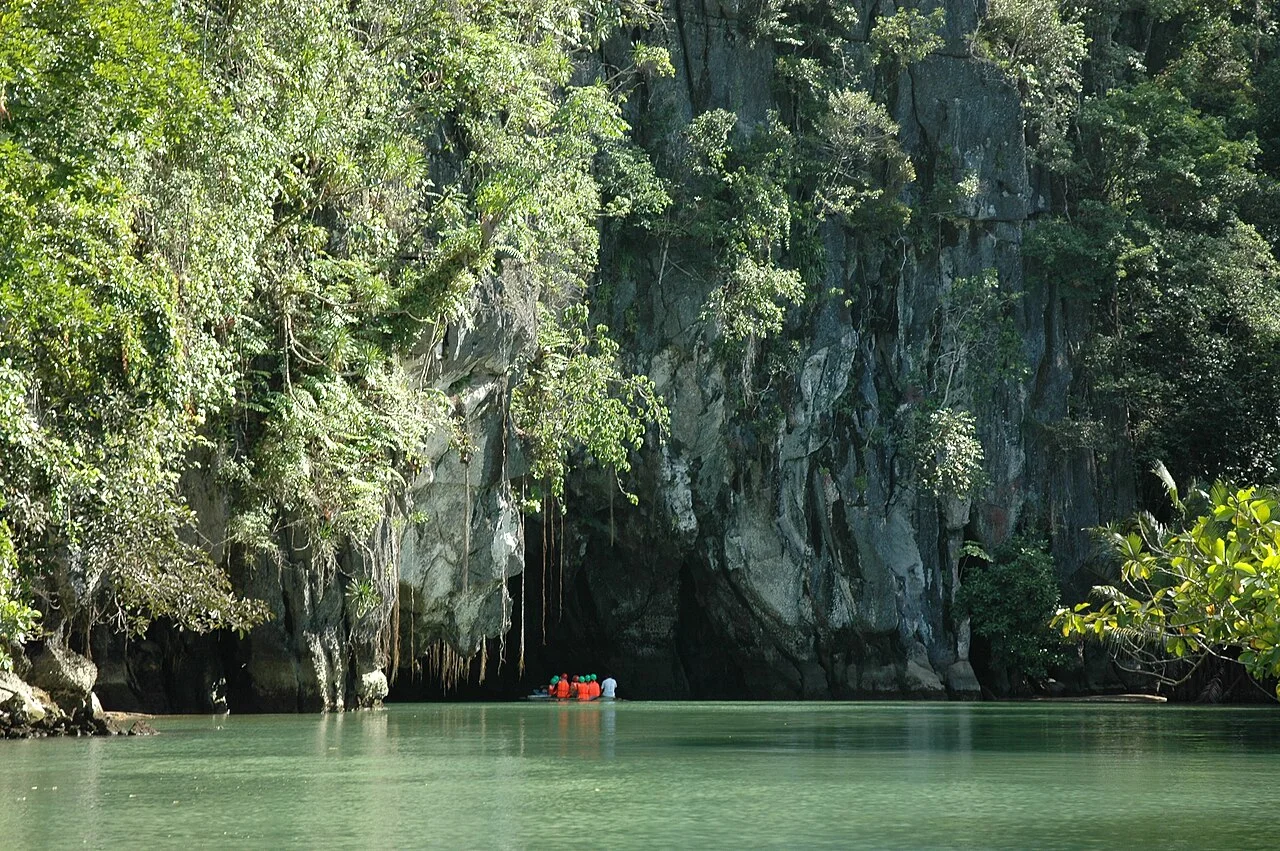 El paisaje del Parque Nacional del Río Subterráneo de Puerto Princesa.