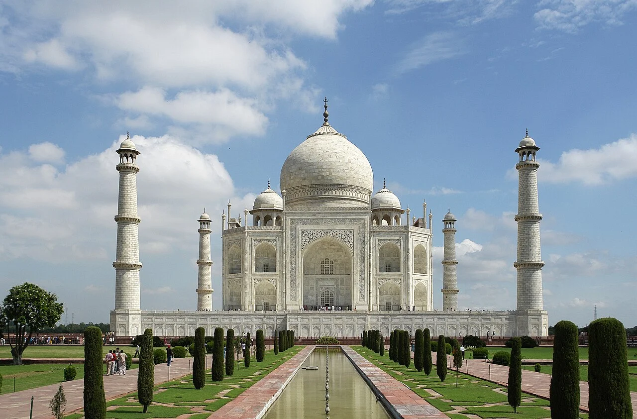 Fotografía del Taj Mahal en Agra, India